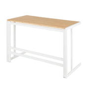 Lumi Source Roman industrial office desk with white and natural wood finish, featuring a sleek, modern design for writing and workspace.