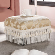 Fiona - Handcrafted Accent Footstool Ottoman - R&R Furniture Gallery (Fountain Valley, CA)