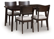 Mallenette - Dining Room Table Set (Set of 5) - Merlot - R&R Furniture Gallery (Fountain Valley, CA)