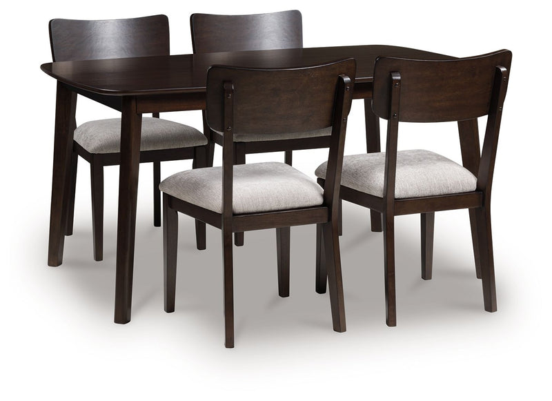 Mallenette - Dining Room Table Set (Set of 5) - Merlot - R&R Furniture Gallery (Fountain Valley, CA)