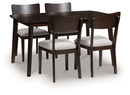Mallenette - Dining Room Table Set (Set of 5) - Merlot - R&R Furniture Gallery (Fountain Valley, CA)