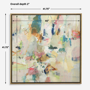 Party Time - Framed Abstract Art - Beige