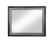Nicola - Mirror - Silver Synthetic Leather & Black - R&R Furniture Gallery (Fountain Valley, CA)