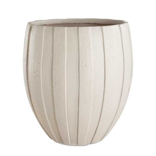 Ridgehaven - Textured Outdoor Planter - White