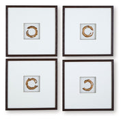 Dallbourne - Wall Art Set (Set of 4) - White / Gold Finish - R&R Furniture Gallery (Fountain Valley, CA)
