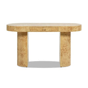 Jennifer Taylor Home Jesse single drawer oval computer desk with wood finish and sleek design, ideal for modern home office setups.