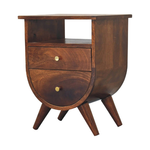 Split - Bedside Table - Chestnut - R&R Furniture Gallery (Fountain Valley, CA)