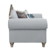 Pelumi - Sofa With 8 Pillows - Light Gray Linen & Platinum - R&R Furniture Gallery (Fountain Valley, CA)