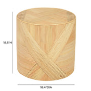Matea - Rattan Cross Side Table - Natural - R&R Furniture Gallery (Fountain Valley, CA)