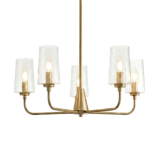 Dazzle - 5 Lights Chandelier With Clear Seeded Satin - Antique Brass / Clear / Gold - R&R Furniture Gallery (Fountain Valley, CA)