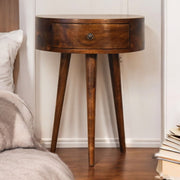 Semi Circle Nightstand - Chestnut - R&R Furniture Gallery (Fountain Valley, CA)