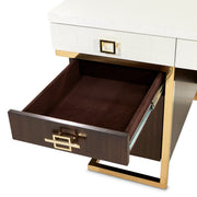 Belmont Place - Desk - White / Dark Brown - R&R Furniture Gallery (Fountain Valley, CA)