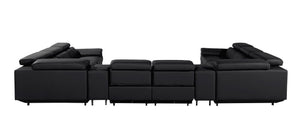 1246 - 10-Piece U-Shaped Modular Power Reclining Sectional With 4 Power Recliners And Power Headrests