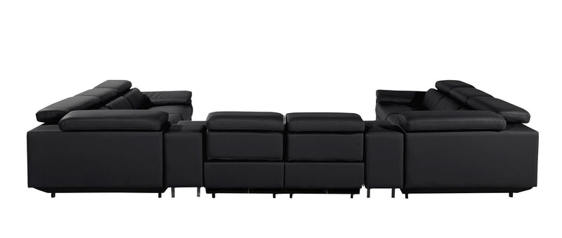1246 - 10-Piece U-Shaped Modular Power Reclining Sectional With 4 Power Recliners And Power Headrests