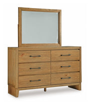 Sherbana - Dresser And Mirror - Light Brown - R&R Furniture Gallery (Fountain Valley, CA)