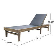 Summerland Chaise Lounge Dark Mesh Outdoor Seating - Dark Gray - R&R Furniture Gallery (Fountain Valley, CA)