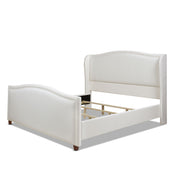 Carmen - Upholstered Wingback Panel Bed Frame - R&R Furniture Gallery (Fountain Valley, CA)