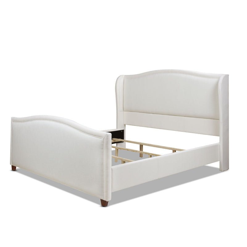 Carmen - Upholstered Wingback Panel Bed Frame - R&R Furniture Gallery (Fountain Valley, CA)