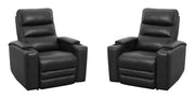 Parker Living Nexus Power Zero Gravity Recliner in black, showcasing padded armrests and adjustable reclining features.