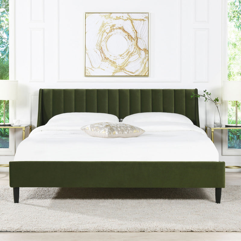 Aspen - Vertical Tufted Modern Headboard Platform Bed Set - R&R Furniture Gallery (Fountain Valley, CA)