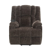 Pacay - Power Recliner With Lift & Heating & Massage - Brown Chenille - R&R Furniture Gallery (Fountain Valley, CA)