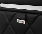 1140 - Top Grain Italian Leather Living Room Set - Black - R&R Furniture Gallery (Fountain Valley, CA)