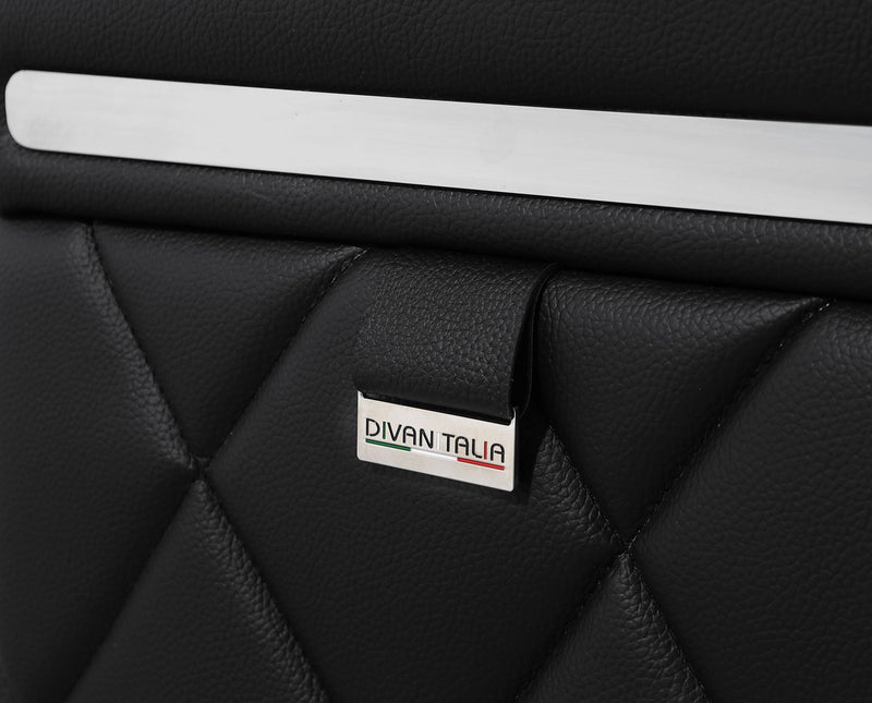 1140 - Top Grain Italian Leather Living Room Set - Black - R&R Furniture Gallery (Fountain Valley, CA)