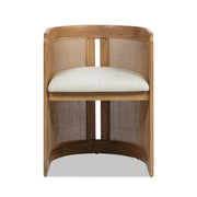 Lilith - Curved Upholstered Dining Chair, Stain Resistant High - White Pepper - R&R Furniture Gallery (Fountain Valley, CA)