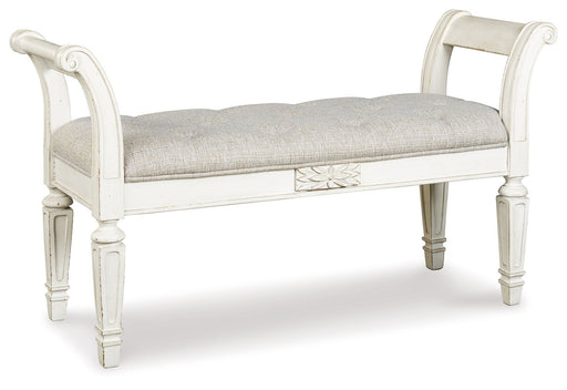 Realyn - Accent Bench - Antique White - R&R Furniture Gallery (Fountain Valley, CA)