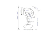 Amery - Mid Century Modern Adjustable Swivel Bar Stool - R&R Furniture Gallery (Fountain Valley, CA)