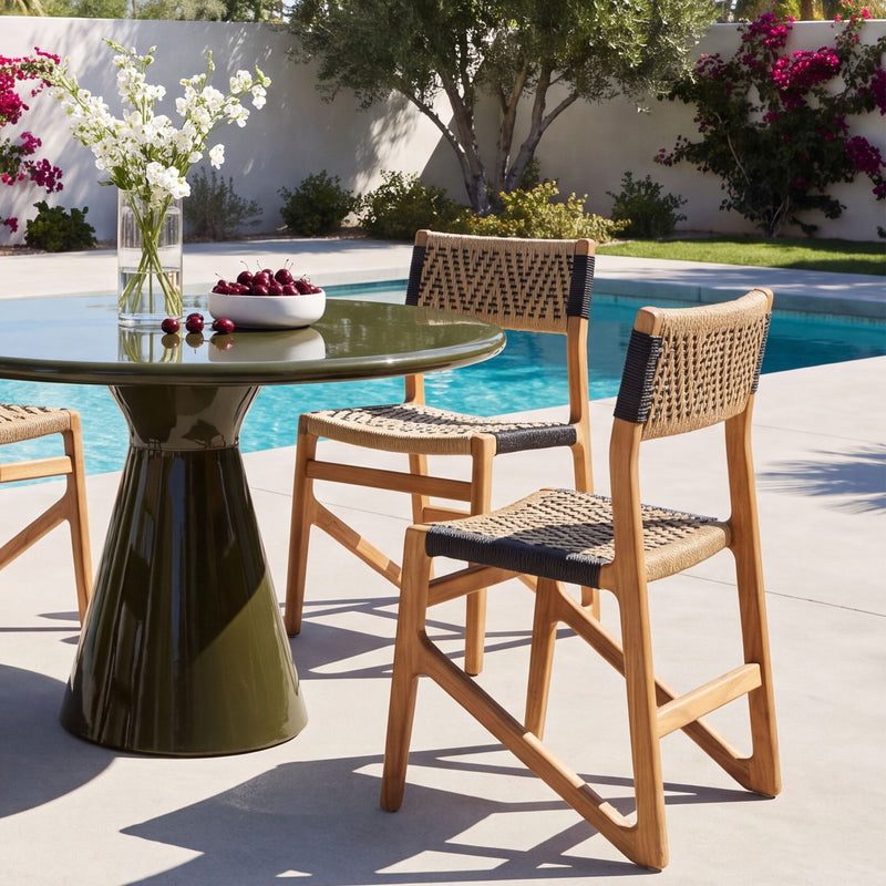 Lumen - Outdoor Dining Chair - Natural And Black