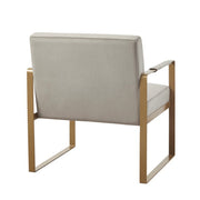 Jayco - Accent Chair With Metal Arms - Beige - R&R Furniture Gallery (Fountain Valley, CA)