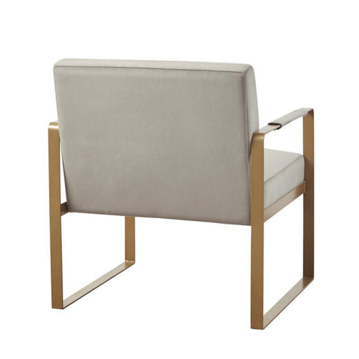 Jayco - Accent Chair With Metal Arms - Beige - R&R Furniture Gallery (Fountain Valley, CA)
