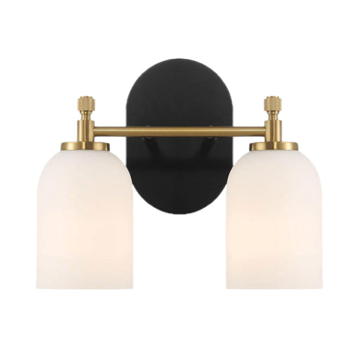 Vortex - 2 Lights Vanity In Style For Over Bathroom Mirror Wall Sconce - Black / Gold / White - R&R Furniture Gallery (Fountain Valley, CA)