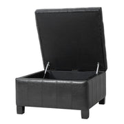 Square Tufted Indoor Ottoman With Lift-Top Storage - R&R Furniture Gallery (Fountain Valley, CA)