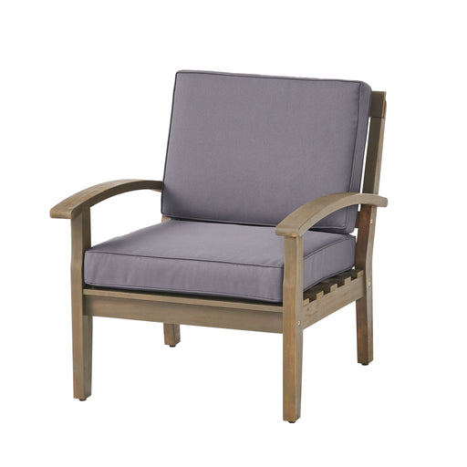 Peyton Club Chair Outdoor Seating Acacia Wood 32.25 X 28.00 X 31.25" - R&R Furniture Gallery (Fountain Valley, CA)