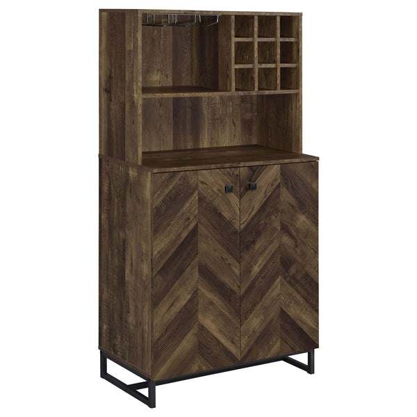 Harlie - 2 Door Wine Cabinet - Oak