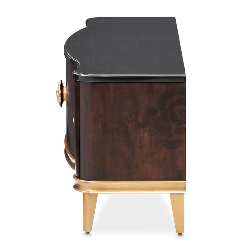 Camellia Field - Media Cabinet - Dark Brown - R&R Furniture Gallery (Fountain Valley, CA)