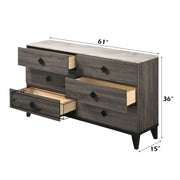 Avantika - Dresser - Faux Marble Top & Rustic Gray Oak - R&R Furniture Gallery (Fountain Valley, CA)