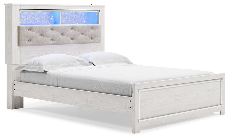 Altyra - Queen Panel Bookcase Bed With Roll Slats - White - R&R Furniture Gallery (Fountain Valley, CA)