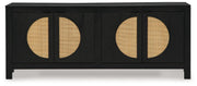 Cliffiings - Accent Cabinet - Black / Natural - R&R Furniture Gallery (Fountain Valley, CA)