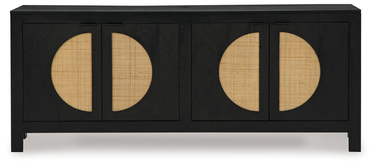 Cliffiings - Accent Cabinet - Black / Natural - R&R Furniture Gallery (Fountain Valley, CA)