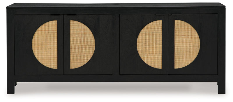Cliffiings - Accent Cabinet - Black / Natural - R&R Furniture Gallery (Fountain Valley, CA)