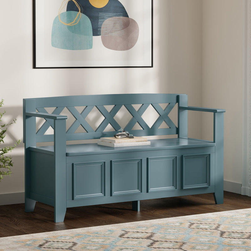 Amherst - Compact Entryway Storage Bench - R&R Furniture Gallery (Fountain Valley, CA)