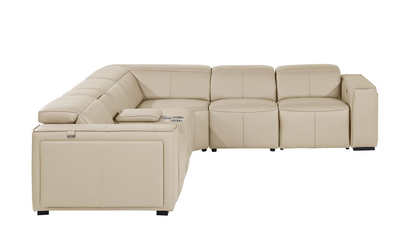 1224 - 6-Piece L-Shaped Sectional Sofa In With 3 Power Recliners & Power Headrests