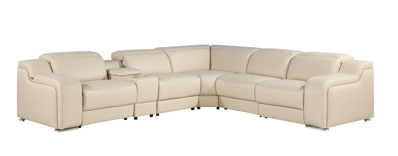 1116 - Power Reclining Italian Leather Sectional - R&R Furniture Gallery (Fountain Valley, CA)