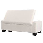 Textured Boucle Ottoman Bench With Hinged Lid For Seating And Storage - Beige - R&R Furniture Gallery (Fountain Valley, CA)