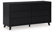 Danziar - Six Drawer Dresser - Black - R&R Furniture Gallery (Fountain Valley, CA)
