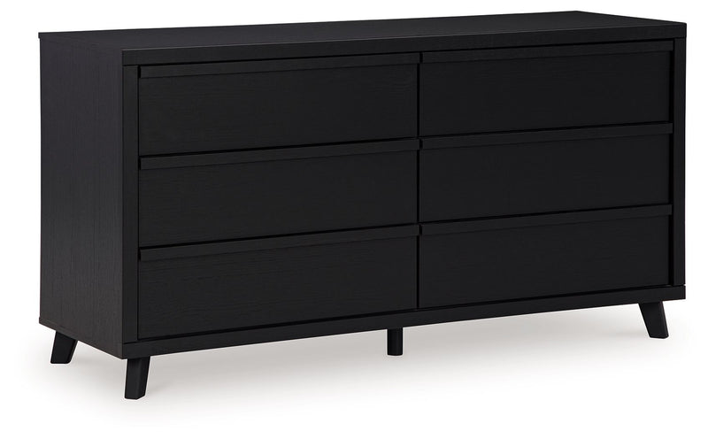 Danziar - Six Drawer Dresser - Black - R&R Furniture Gallery (Fountain Valley, CA)
