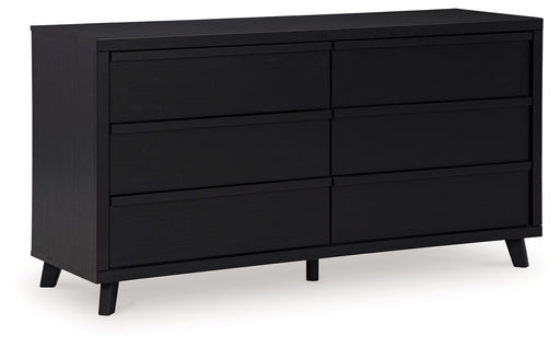 Danziar - Six Drawer Dresser - Black - R&R Furniture Gallery (Fountain Valley, CA)
